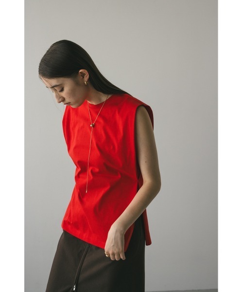 STYLEMIXER（スタイルミキサー）の「ショルダータックタンク（タンクトップ・レディース・ブラウン/ホワイト/ブラック/レッド・FREE）」の12枚目の写真