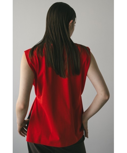 STYLEMIXER（スタイルミキサー）の「ショルダータックタンク（タンクトップ・レディース・ブラウン/ホワイト/ブラック/レッド・FREE）」の9枚目の写真