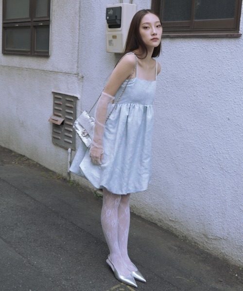 balloon jacquard camisole mini one-piece（ワンピース）｜HONEY MI