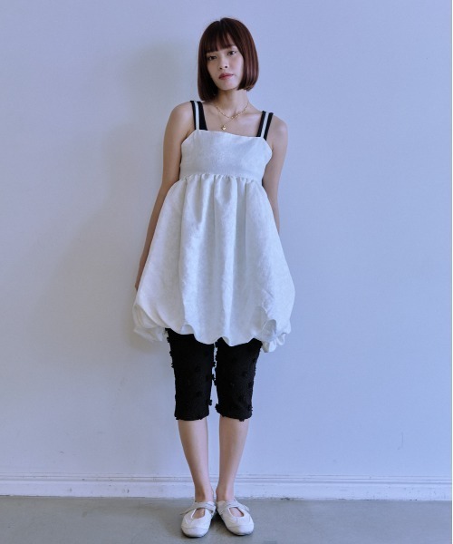 セール】balloon jacquard camisole mini one-piece（ワンピース