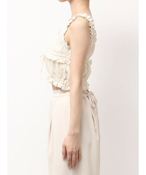 EATME（イートミー）の「ギャザーノースリーブTOP（キャミソール・レディース・アイボリー/ブラック/ブルー・FREE）」の20枚目の写真