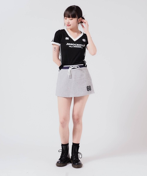 Chick(チック)の「Sports uniform-style tops / スポーツユニフォーム風トップス(Tシャツ/カットソー・レディース・ブラック/グレー/ブルー/ホワイト×レッド/ホワイト/レッド・FREE)」の20枚目の写真