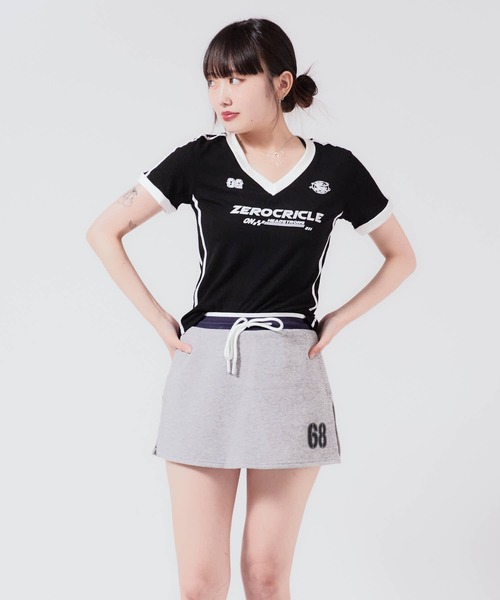 Chick(チック)の「Sports uniform-style tops / スポーツユニフォーム風トップス(Tシャツ/カットソー・レディース・ブラック/グレー/ブルー/ホワイト×レッド/ホワイト/レッド・FREE)」の18枚目の写真