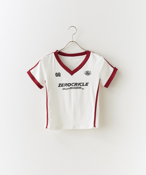Chick(チック)の「Sports uniform-style tops / スポーツユニフォーム風トップス(Tシャツ/カットソー・レディース・ブラック/グレー/ブルー/ホワイト×レッド/ホワイト/レッド・FREE)」の12枚目の写真