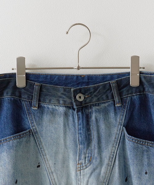 Theater code(シアターコード)の「【26SS再入荷】Gradient design remake style denim / グラデーションデザイン リメイク風デニム(デニムパンツ・メンズ・ブルー・L/M)」の2枚目の写真