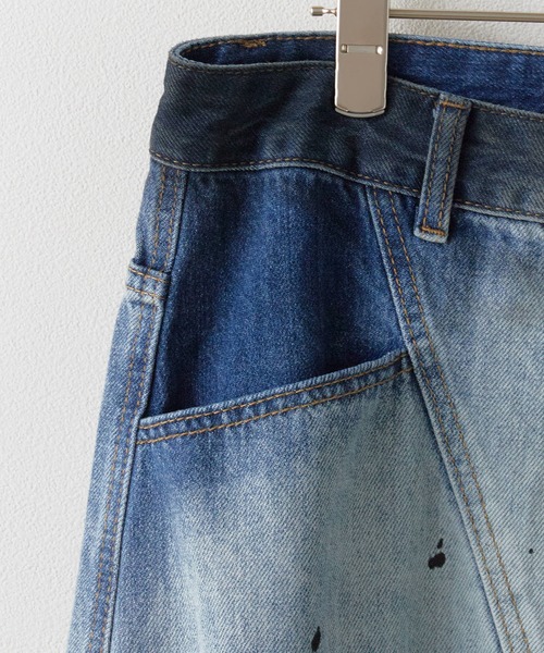 Theater code(シアターコード)の「【26SS再入荷】Gradient design remake style denim / グラデーションデザイン リメイク風デニム(デニムパンツ・メンズ・ブルー・L/M)」の3枚目の写真