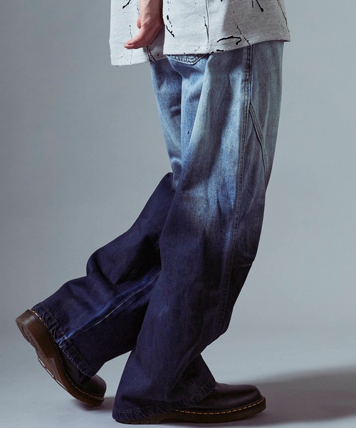 Theater code(シアターコード)の「【26SS再入荷】Gradient design remake style denim / グラデーションデザイン リメイク風デニム(デニムパンツ・メンズ・ブルー・L/M)」の10枚目の写真