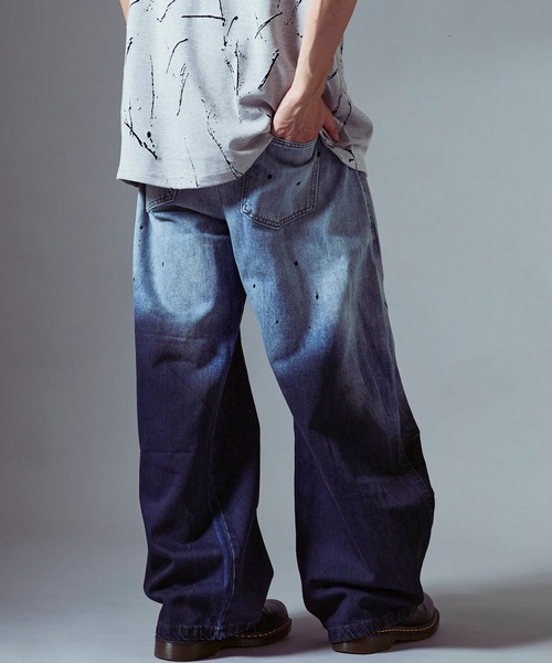 Theater code(シアターコード)の「【26SS再入荷】Gradient design remake style denim / グラデーションデザイン リメイク風デニム(デニムパンツ・メンズ・ブルー・L/M)」の11枚目の写真