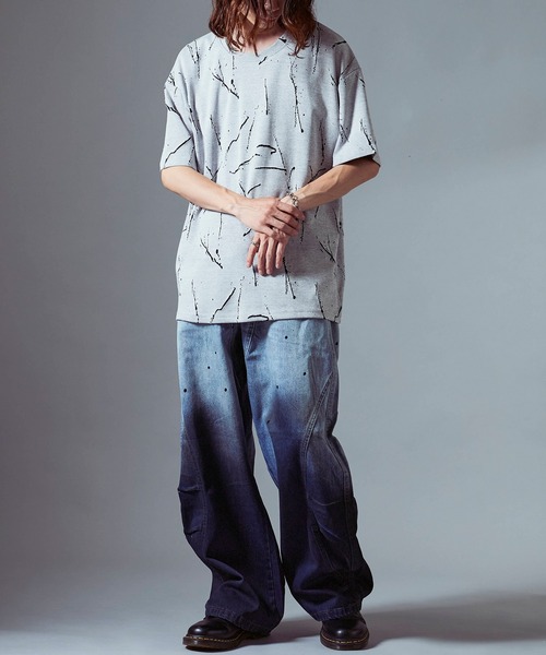 Theater code(シアターコード)の「【26SS再入荷】Gradient design remake style denim / グラデーションデザイン リメイク風デニム(デニムパンツ・メンズ・ブルー・L/M)」の12枚目の写真