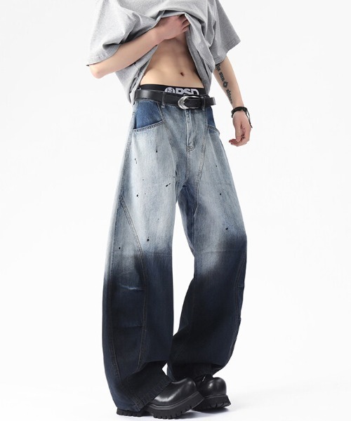 Theater code(シアターコード)の「【26SS再入荷】Gradient design remake style denim / グラデーションデザイン リメイク風デニム(デニムパンツ・メンズ・ブルー・L/M)」の17枚目の写真