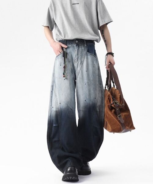 Theater code(シアターコード)の「【26SS再入荷】Gradient design remake style denim / グラデーションデザイン リメイク風デニム(デニムパンツ・メンズ・ブルー・L/M)」の16枚目の写真