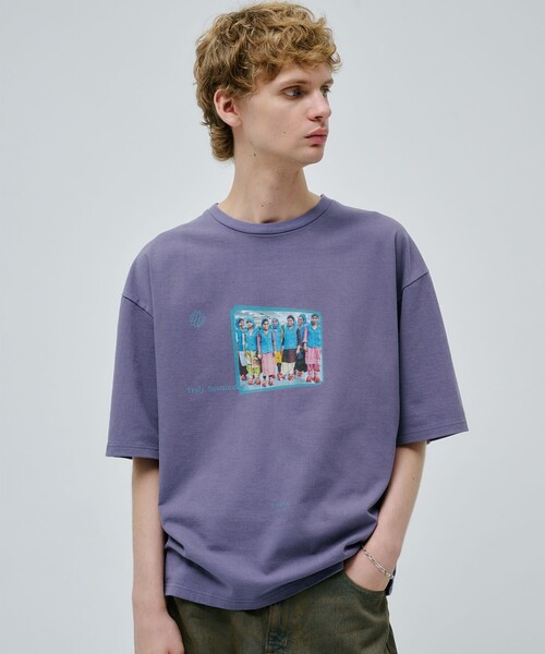 PUBLIC TOKYO(パブリックトウキョウ)の「UNITO サスティナブルフォトTEE(Tシャツ/カットソー・メンズ・ホワイト/パープル/ホワイト系その他/ワイン・1/2)」の18枚目の写真