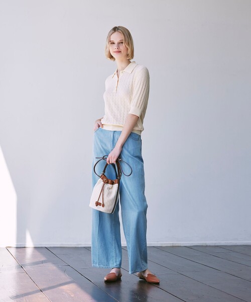MACKINTOSH LONDON(マッキントッシュ ロンドン)の「シアーアンドリューニットポロシャツ(ポロシャツ・レディース・ネイビー/ベージュ/ピンク系その他2・38/40)」の5枚目の写真