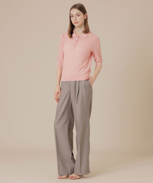 MACKINTOSH LONDON(マッキントッシュ ロンドン)の「シアーアンドリューニットポロシャツ(ポロシャツ・レディース・ネイビー/ベージュ/ピンク系その他2・38/40)」の8枚目の写真