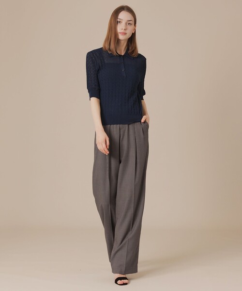 MACKINTOSH LONDON(マッキントッシュ ロンドン)の「シアーアンドリューニットポロシャツ(ポロシャツ・レディース・ネイビー/ベージュ/ピンク系その他2・38/40)」の9枚目の写真