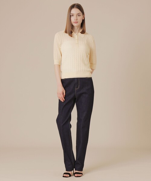 MACKINTOSH LONDON(マッキントッシュ ロンドン)の「シアーアンドリューニットポロシャツ(ポロシャツ・レディース・ネイビー/ベージュ/ピンク系その他2・38/40)」の10枚目の写真
