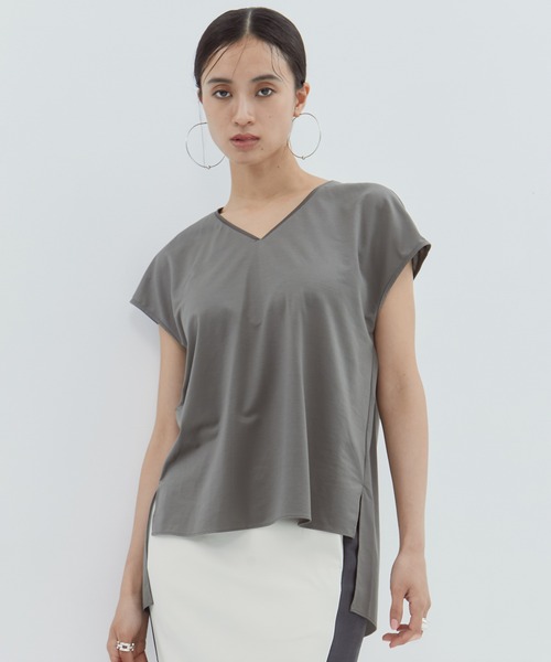 ブラウス シャツ 「KANEMASA/カネマサ」「STUDIOUS別注」French Sleeve Shirt/フレンチスリーブシャツ/カットソー レ KANEMASA/カネマサ】《STUDIOUS別注》French Sleeve Shirt