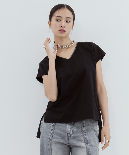 ブラウス シャツ 「KANEMASA/カネマサ」「STUDIOUS別注」French Sleeve Shirt/フレンチスリーブシャツ/カットソー レ KANEMASA/カネマサ】《STUDIOUS別注》French Sleeve Shirt