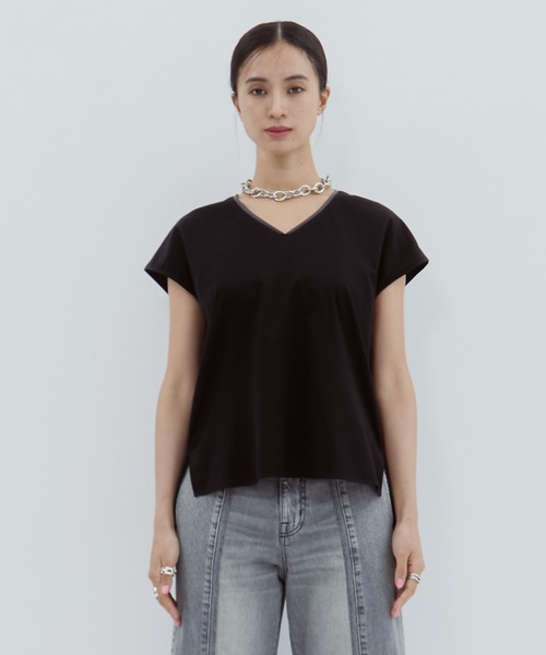 KANEMASA PHIL.(カネマサフィル)の「【KANEMASA/カネマサ】《STUDIOUS別注》French Sleeve Shirt/フレンチスリーブシャツ/カットソー(シャツ/ブラウス・レディース・ブラック/グレー・FREE)」の18枚目の写真