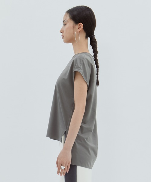 KANEMASA PHIL.(カネマサフィル)の「【KANEMASA/カネマサ】《STUDIOUS別注》French Sleeve Shirt/フレンチスリーブシャツ/カットソー(シャツ/ブラウス・レディース・ブラック/グレー・FREE)」の7枚目の写真