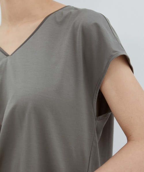 KANEMASA PHIL.(カネマサフィル)の「【KANEMASA/カネマサ】《STUDIOUS別注》French Sleeve Shirt/フレンチスリーブシャツ/カットソー(シャツ/ブラウス・レディース・ブラック/グレー・FREE)」の10枚目の写真