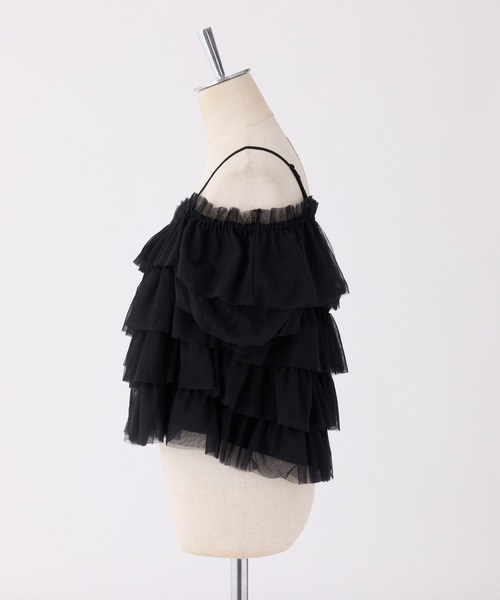 one after another NICE CLAUP(ワンアフターアナザーナイスクラップ)の「ティアードチュールブラウス(シャツ/ブラウス・レディース・ピンク/オフホワイト/ブラック・FREE)」の21枚目の写真