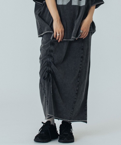ROSE BUD（ローズバッド）の「FADET LONG SKIRT（スカート・レディース・ライトブルー/チャコールグレー・ONE SIZE）」の19枚目の写真
