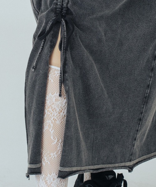 ROSE BUD（ローズバッド）の「FADET LONG SKIRT（スカート・レディース・ライトブルー/チャコールグレー・ONE SIZE）」の4枚目の写真