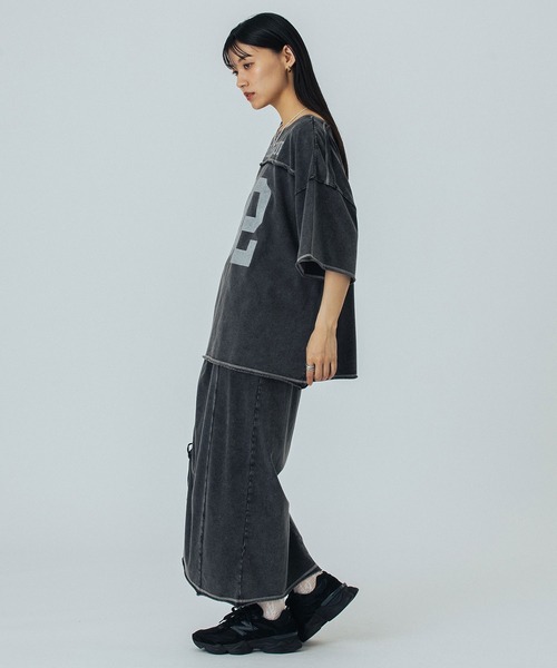ROSE BUD（ローズバッド）の「FADET LONG SKIRT（スカート・レディース・ライトブルー/チャコールグレー・ONE SIZE）」の8枚目の写真