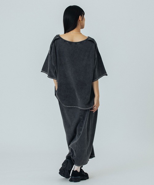 ROSE BUD（ローズバッド）の「FADET LONG SKIRT（スカート・レディース・ライトブルー/チャコールグレー・ONE SIZE）」の9枚目の写真