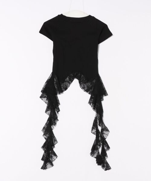 HALEY PESCA(ヘーリーペスカ)の「HALEY PESCA/ヘムレース グラフィックTシャツ(Tシャツ/カットソー・レディース・ブラック/ホワイト・MEDIUM/SMALL)」の11枚目の写真
