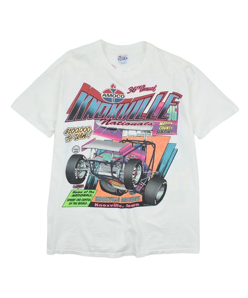 HANES(ヘインズ)の「【USED】90’s Hanes “Knoxville Nationals” レーシング Tシャツ USA製(Tシャツ/カットソー・メンズ・ホワイト・X-LARGE)」の1枚目の写真