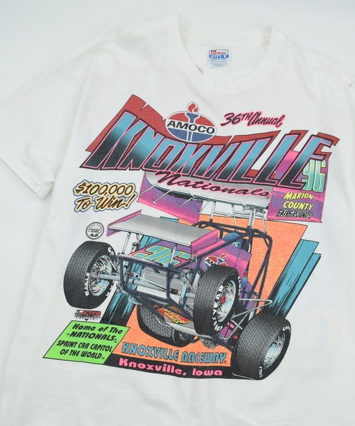 HANES(ヘインズ)の「【USED】90’s Hanes “Knoxville Nationals” レーシング Tシャツ USA製(Tシャツ/カットソー・メンズ・ホワイト・X-LARGE)」の2枚目の写真