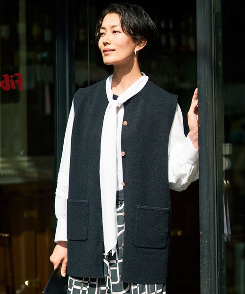 ★専用【Spick & Span】アダワス ループニットベスト 黒 URBAN RESEARCH（アーバンリサーチ）の「ループニットベスト（ベスト