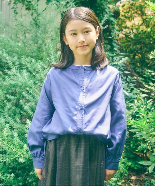 ikka（イッカ）の「【親子コーデ】マルチWAYバンドカラーシャツ（110~160cm）（シャツ/ブラウス・キッズ・オフホワイト/ブルー・L/S/M/XL/XS）」の22枚目の写真