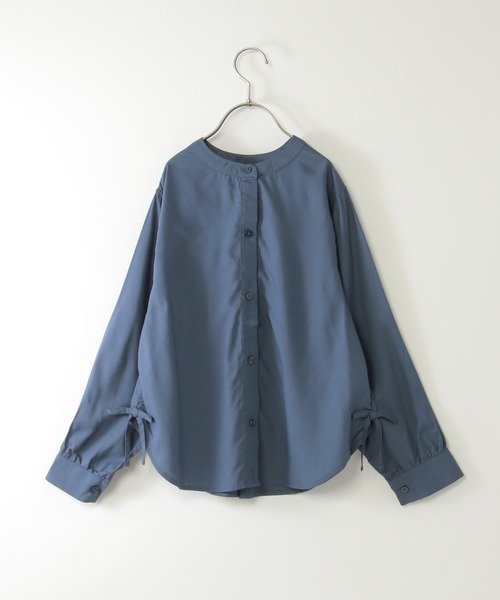 ikka（イッカ）の「【親子コーデ】マルチWAYバンドカラーシャツ（110~160cm）（シャツ/ブラウス・キッズ・オフホワイト/ブルー・L/S/M/XL/XS）」の3枚目の写真