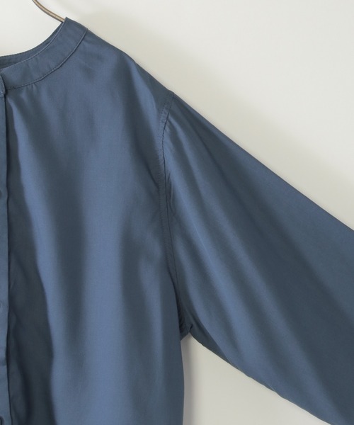 ikka（イッカ）の「【親子コーデ】マルチWAYバンドカラーシャツ（110~160cm）（シャツ/ブラウス・キッズ・オフホワイト/ブルー・L/S/M/XL/XS）」の8枚目の写真