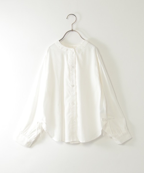 ikka（イッカ）の「【親子コーデ】マルチWAYバンドカラーシャツ（110~160cm）（シャツ/ブラウス・キッズ・オフホワイト/ブルー・L/S/M/XL/XS）」の21枚目の写真