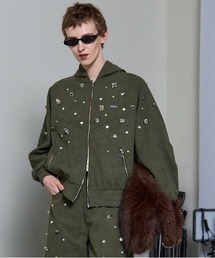 MAISON SPECIAL(]XyV)́y25AW PRE-ORDERzVegan Leather Bijou Hoodie/B[KU[rW[p[J[yMAISON SPECIAL/]XyVzZbgAbvΉ(p[J[)