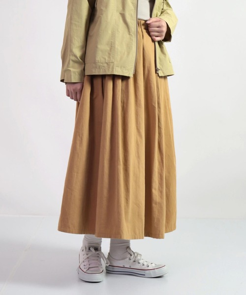 D.M.G.（ドミンゴ）の「[D.M.G. / ディーエムジー] コットンフランネルツイル マキシ丈スカート（スカート・レディース・ベージュ/ブルー・M/S）」の3枚目の写真