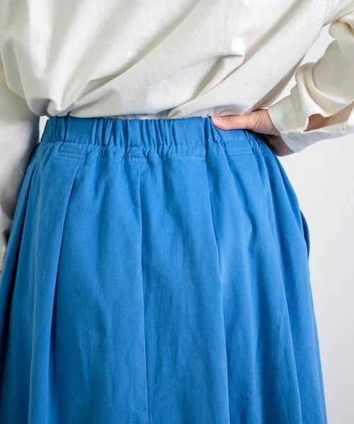 D.M.G.（ドミンゴ）の「[D.M.G. / ディーエムジー] コットンフランネルツイル マキシ丈スカート（スカート・レディース・ベージュ/ブルー・M/S）」の17枚目の写真