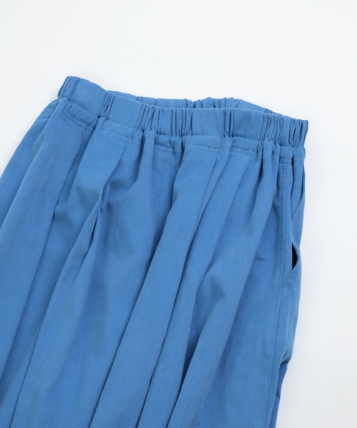 D.M.G.（ドミンゴ）の「[D.M.G. / ディーエムジー] コットンフランネルツイル マキシ丈スカート（スカート・レディース・ベージュ/ブルー・M/S）」の19枚目の写真