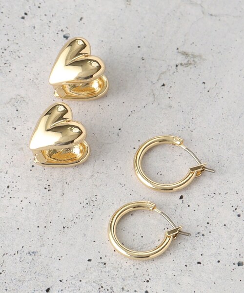 THE SHOP TK (ザ ショップ ティーケー )の「2ペアピアス(ピアス(両耳用)・レディース・ゴールド/シルバー系/ゴールド系/シルバー・00)」の6枚目の写真