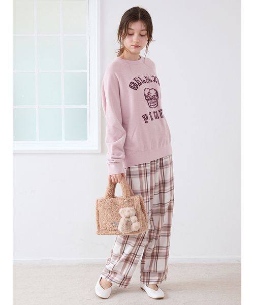 正規品♡新品 ジェラートピケ チェックロングパンツ 完売 レア gelato pique（ジェラートピケ）の「トレンドチェック柄ロングパンツ