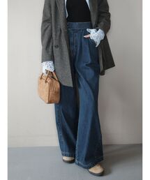LAGUNAMOON | ベルテッドルーズワイドデニムパンツ(デニムパンツ)