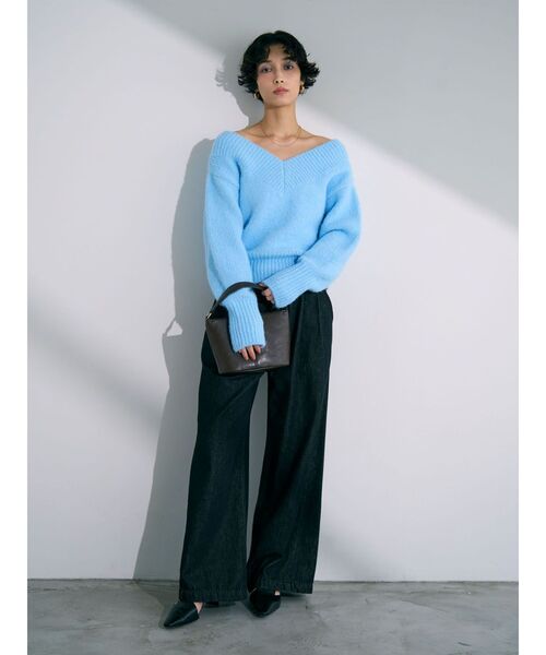 LAGUNAMOON(ラグナムーン)の「ベルテッドルーズワイドデニムパンツ(デニムパンツ・レディース・ブラック/ブルー・SMALL/MEDIUM)」の8枚目の写真