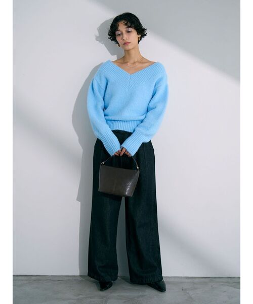 LAGUNAMOON(ラグナムーン)の「ベルテッドルーズワイドデニムパンツ(デニムパンツ・レディース・ブラック/ブルー・SMALL/MEDIUM)」の9枚目の写真