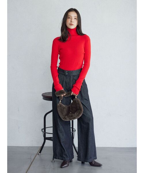 LAGUNAMOON(ラグナムーン)の「ベルテッドルーズワイドデニムパンツ(デニムパンツ・レディース・ブラック/ブルー・SMALL/MEDIUM)」の15枚目の写真