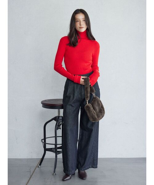 LAGUNAMOON(ラグナムーン)の「ベルテッドルーズワイドデニムパンツ(デニムパンツ・レディース・ブラック/ブルー・SMALL/MEDIUM)」の17枚目の写真