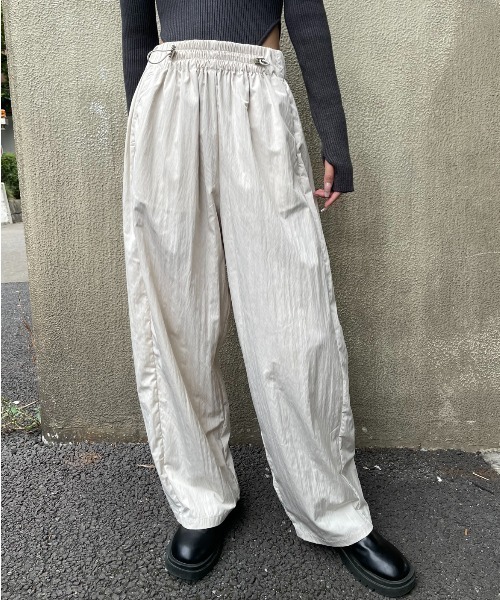 間中 Aunt Marie's スラックス パンツ カーブシルエットワイド